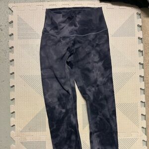 lululemon athletica Black Tie-Dye Leggings